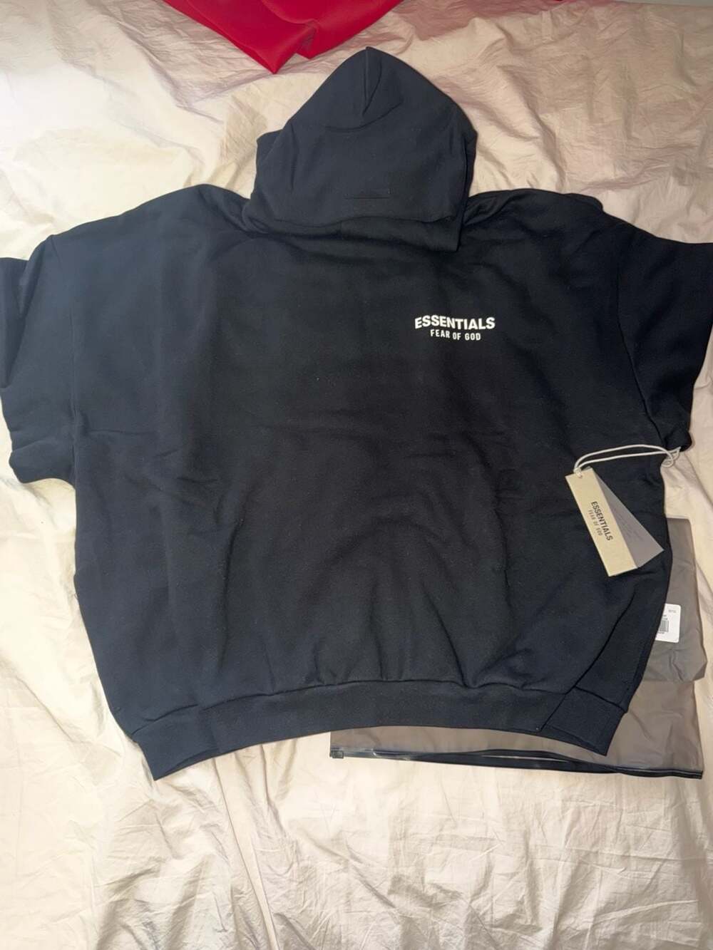 Fear of God Essentials Black Fleece Hoodie Size XL